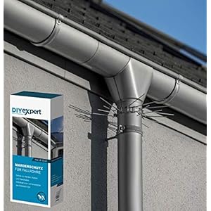DIYexpert® Marten protection for downpipes up to Ø 100 mm made of stainless steel – individually adjustable marten deterrent