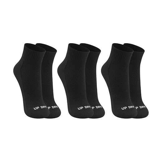 Kit 3 Pares Meia Esportiva Up Dry Anti Bolha Cano Médio Corrida Caminhada Academia