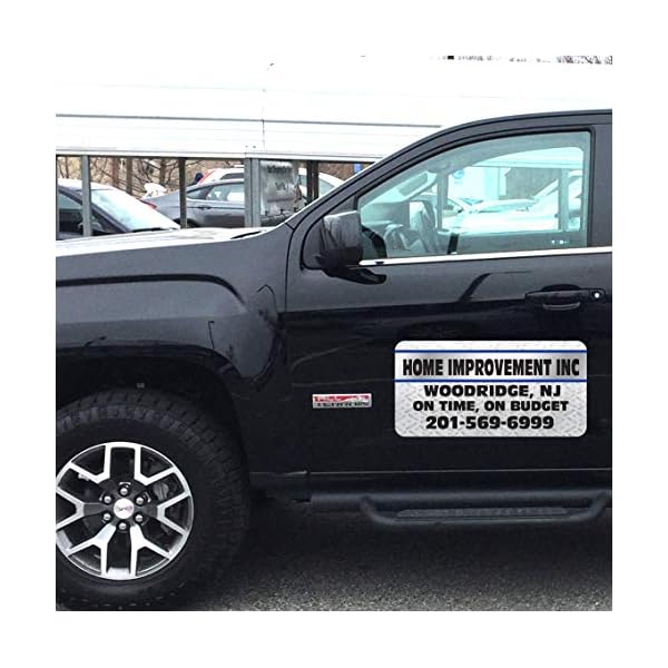 Vehicle Magnets sign With Custom Lettering 12" X 24" (Set of 2) -Landscape, Construction, Handy man, Plumbing, car repair shop- Metal Plate - Image 5