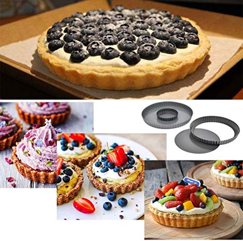 Richsc-Pan Tart Pan, Quiche Pan, Non-Stick Removable Loose Bottom Carbon Steel 9In Tart Pan, Easy To Operate And Clean. #TOP6