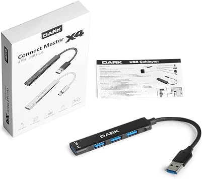 Dark Connect Master X4 USB-A to 3 Port USB2.0, 1 Port USB3.0 HUB (DK-AC-USB310)