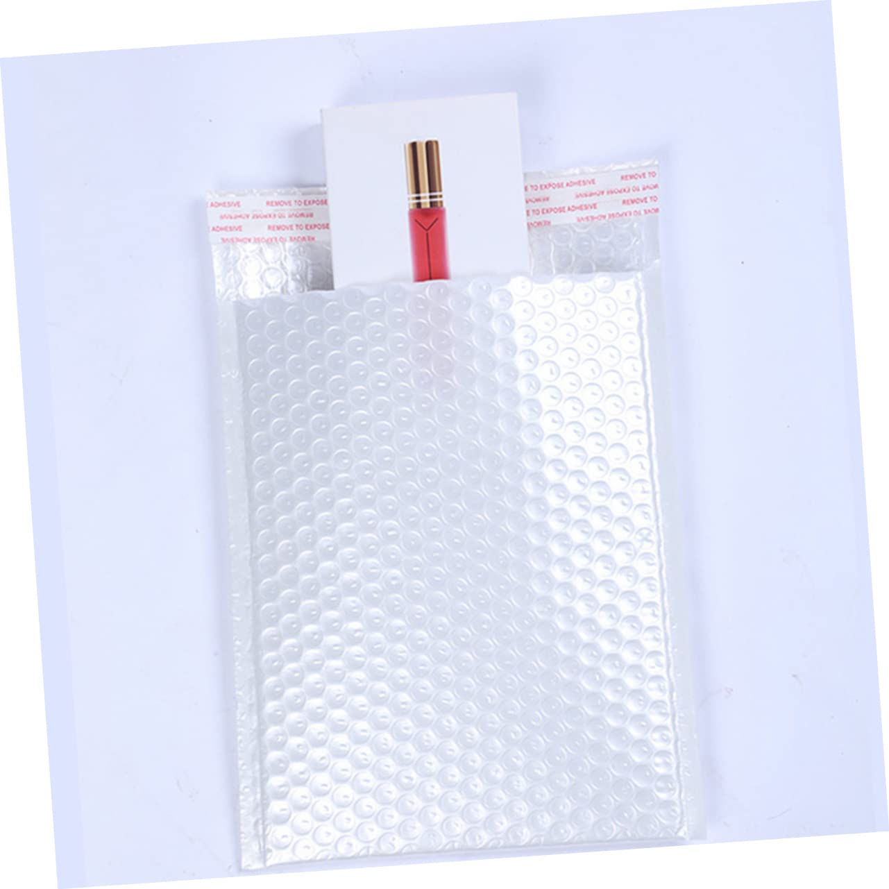 HOODANCOS 50pcs Shockproof Foam Bag Padded Fragile Large Wrap Bag Thick Courier Reusable Breakables Bubbles Packaging Waterproof Packing Foam Postal Cushioning Moving Pouch Warning White or
