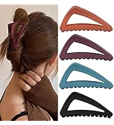 Formery 4PCS Acrylic Hair Claw Clips Small French Matte Hair Clips Nonslip Strong Hold Hair Clips...