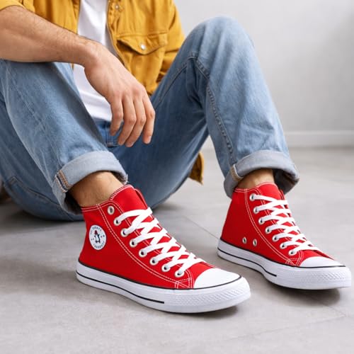 Image of Long High Top Canvas Men Sneakers