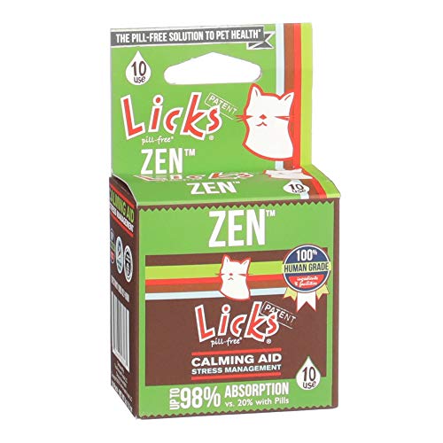 Licks Pill Free LICKS-Cat Zen - Calming Aid and Stress Management- Tryptophan, L-Theanine
