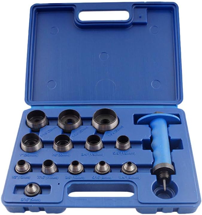 ULTECHNOVO Punch Tool Leather Hole Punch 14 Pcs Hollow Punch Set 5MM
