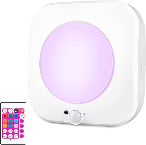 LUXSWAY Lámpara de techo LED inalámbrica con control remoto, lámpara de techo que cambia de varios colores, luz blanca cálida con temporizador para
