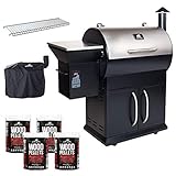 Grilla Grills Silverbac Alpha Smoke Bundle | Multi Purpose Smoker and BBQ Wood Pellet Grill | Dual Mode PID Controller | Non-WiFi | Stainless Steel Construction | Up to 900 Sq. in Cooking Space