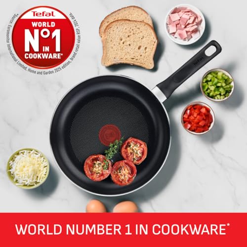Tefal Essential 5-Piece Non-Stick Cookware Set: 3 Saucepans (16/18/20CM) with Lids, 2 Frying Pans (20/24CM), Compatible with All Hobs Except Induction Black - B472S545 - Image 7