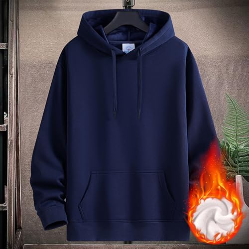 Cotton Hoodies for Men - Mens Casual Hooded Collar Drawstring Hoodie Pullover Heavyweight Sweatshirts Big and Tall 20252