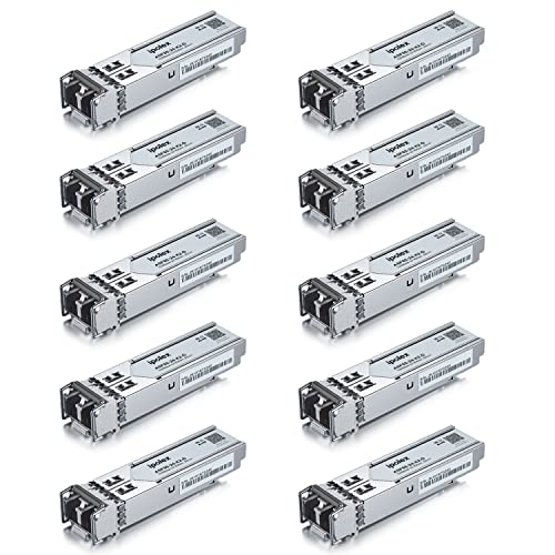 Image of ipolex 1.25G Multimode SFP to Fiber Transceiver, 1000Base SX SFP Module, 850nm MMF, for Cisco GLC-SX-MMD /SFP-GE-S, Ubiquiti UF-MM-1G, Netgear AGM731F, Meraki, TP-Link, Mikrotik and More, 10 Pack