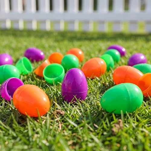 NAWITDA 200 Pack 3 Inch Large Easter Eggs Bulk Include 6 Surprise Golden Eggs, Bright Colors Fillable Empty Plastic Easter Egg for Easter Hunt, Easter Basket Fillers, Easter Party Favors by NAWITDA - Used condition - Image 5