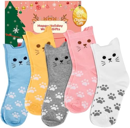Stocking Stuffers for Women Teen Girls - Cute Cat Socks Christmas...