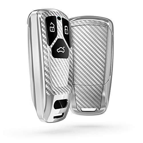 kwmobile autosleutelhoes compatibel met Audi 3-knops Smartkey autosleutel (alleen Keyless Go) - TPU beschermhoes… - Image 6