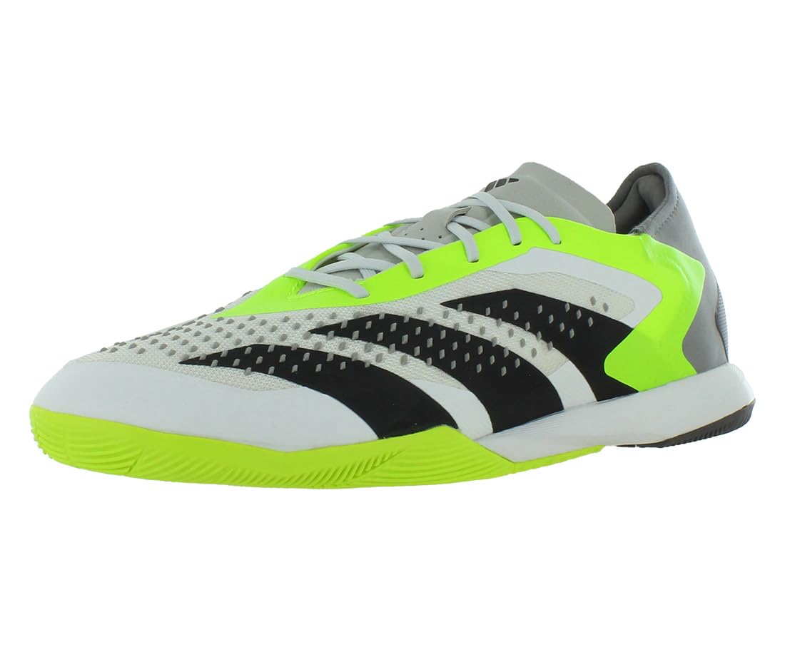 adidas Predator Accuracy.1 Indoor Unisex Shoes Size 11, Color: Cloud White/Core Black/Lucid Lemon-White