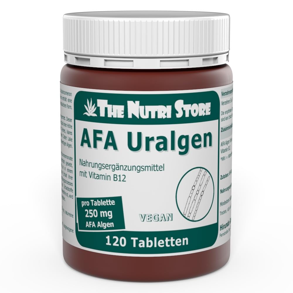 AFA Uralgen 250 mg vegane Tabletten 120 Stk. - blau-grüne Alge mit einer Vielzahl natürlicher Vitalstoffe