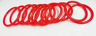 Small Ring Toss Rings,Plastic Ring Toss Game for Kids and Outdoor Toss Rings Fun Family and Friends Toss Yard Games for Speed and Agility Practice Games(Inner Diameter 2.4 Inches/6 cm,Red)