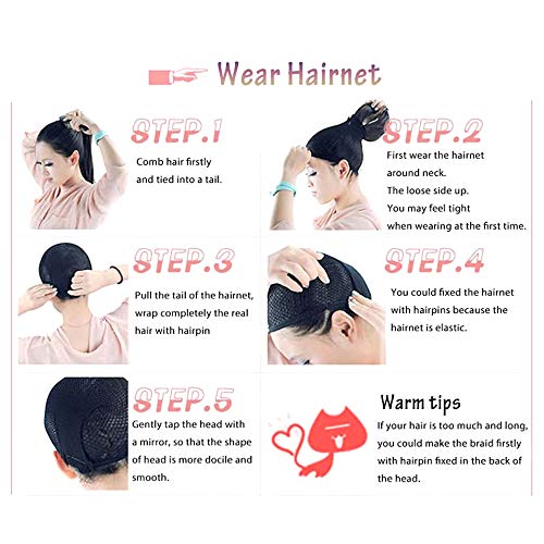 Andoer Mulheres curtas perucas de renda de seda de alta temperatura para menina peruca preta reta de