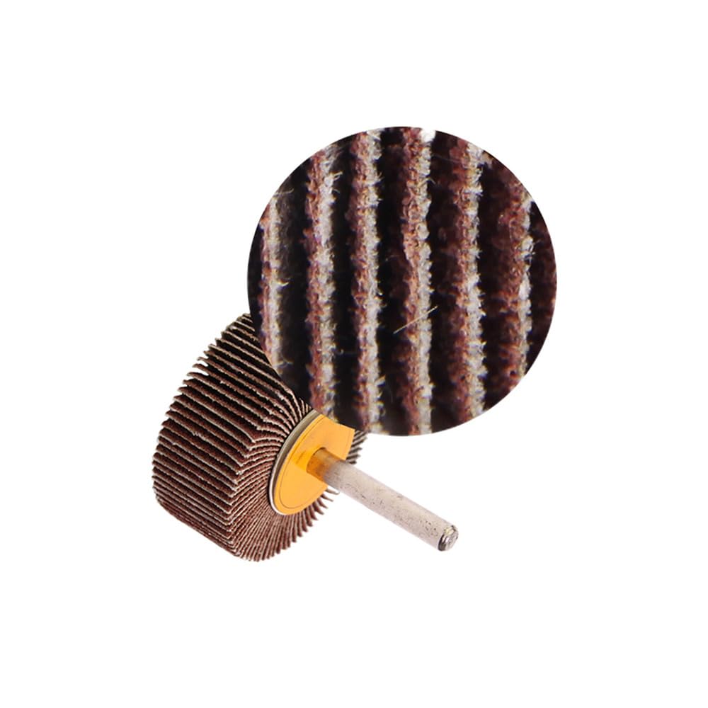 szt. 20-80mm ściernica listkowa szczotka z trzpieniem 6mm | Tarcza ścierna do szlifowania i polerowania | Akcesoria do narzędzi obrotowych DIY, 80x40mm, 120