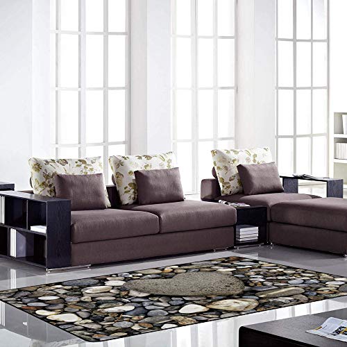 Tapis en forme de cœur gris Ruchen grand format en velours corail - 3