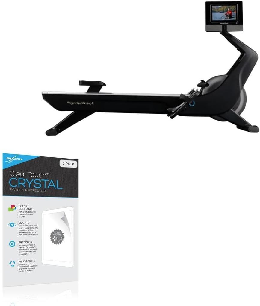 BoxWave Screen Protector Compatible with NordicTrack RW700 Rower NTRW15123 – ClearTouch Crystal (2-Pack), HD Film Skin – Shields from Scratches