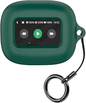 Case Compatible with jbl Live Beam 3 /for JBL Live Buds 3 /for JBL Live Flex 3 Wireless Earbuds Silicone Material Shockproof Unique Portable Protective Cover with Carabiner Green