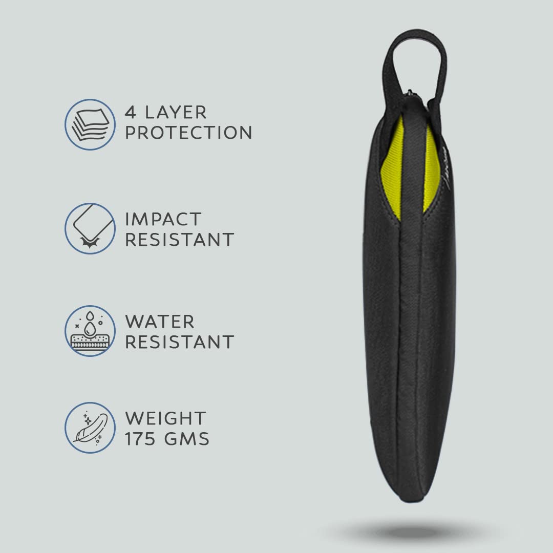 AirCase Neoprene Tablet Sleeve Bag/Case/Cover fits 11.6-Inch, 12.5-Inch Laptop/Tablet, for Samsung/Ipad/Oppo/Realme/Xiaomi/Redmi Pad, Oneplus Pad Tablets, with Fleece Inside (Black) 14 51pCSeHGjoL. SL1080