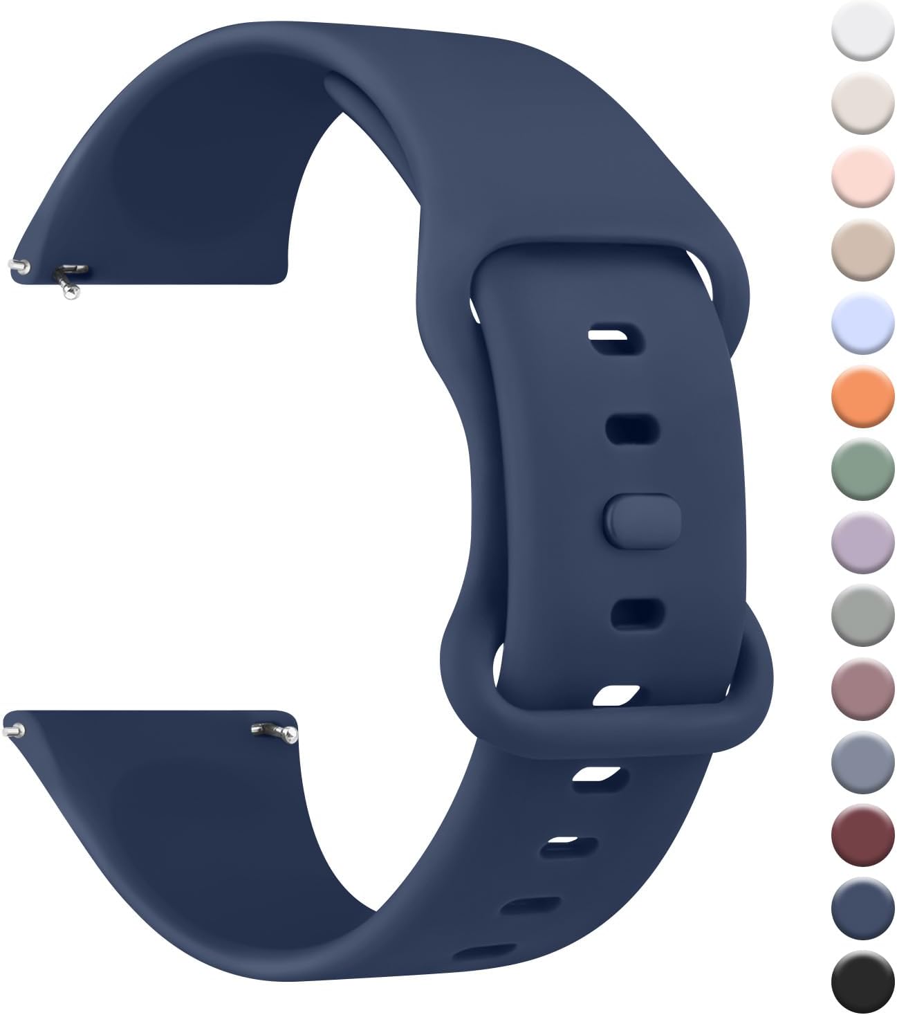 Strap for Garmin Vivoactive 4,Forerunner 255/265,Venu 2/Venu 3, 22mm Silicone Quick Release Replacement for Garmin Vivoactive 4 (22mm, Blue)