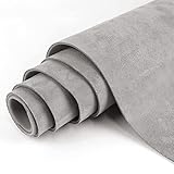 Halero 55“ × 60“ Light Gray Car Suede Headliner Fabric with Foam Backing Material 1/9" 3mm Automotiv