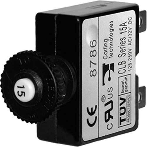 Blue Sea 7056 Push Button 15A Thermal - Quick Connect