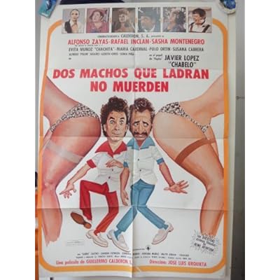 Original Mexican Movie Poster Dos Machos Que Ladran No Muerden Alfonso Sayas Rafael Incl&aacute;n