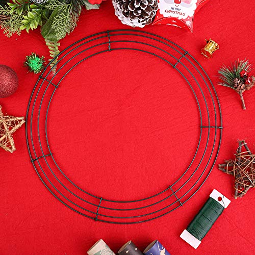 image for Elcoho 2 Pack Wreath Frames 8 Inch and 12 Inch Wire Wreath Frames with