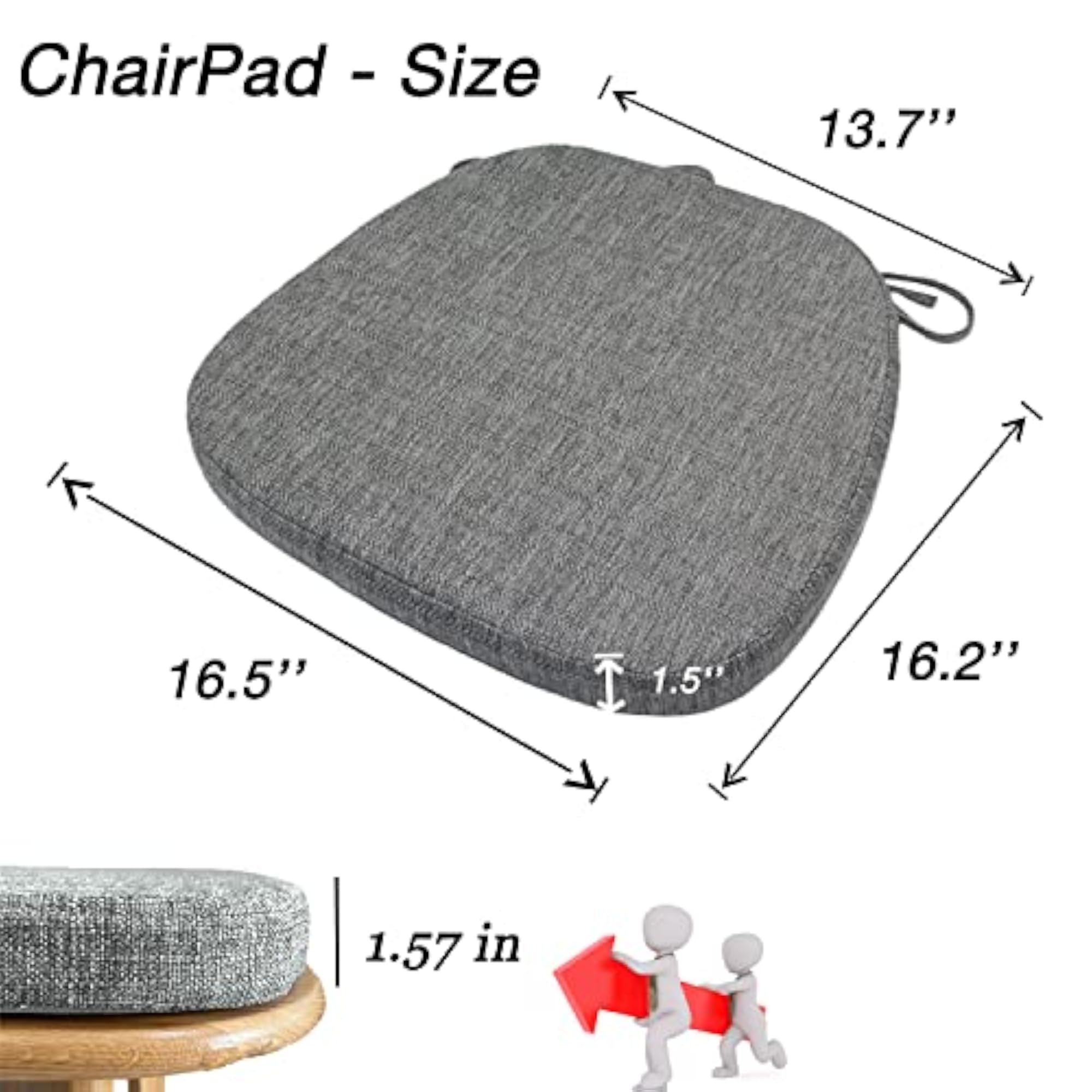 Memory Foam Non-Slip Kitchen Chair Pad Cushion