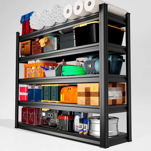 ztysn Garage Shelving Heavy Duty - 59 * 20 * 79in(L*W*H) Extra Large Metal Shelving Units and Storage for 2000lbs, 5tier Adjustable Basement Storage Industrial Shelves Pallet Racking Organizer