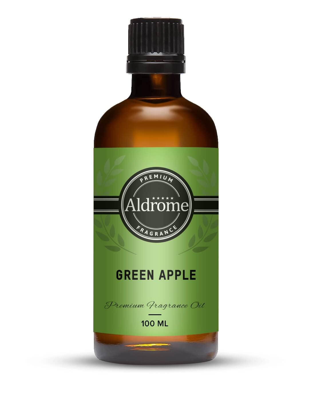 Aldrome Green Apple Fragrance Oil For Candle Making, Soap Making, Slime, Diffusers, Home and Crafts - 100ml