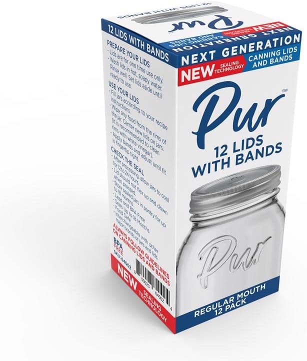PUR Regular Mouth Canning Lids and Bands 12 pk - Case of: 36;36