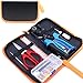 Glarks Adjustable Leather Hole Punch Pliers with Single Cap Leather Rivets Set Free Scissor & Ruler & Awl Tool for Belt, Watch Bands, Saddle, Shoes