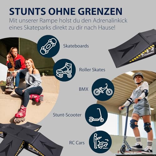 Skaterampe von HUDORA, 3-/5-teiliges Rampenset für den Garten