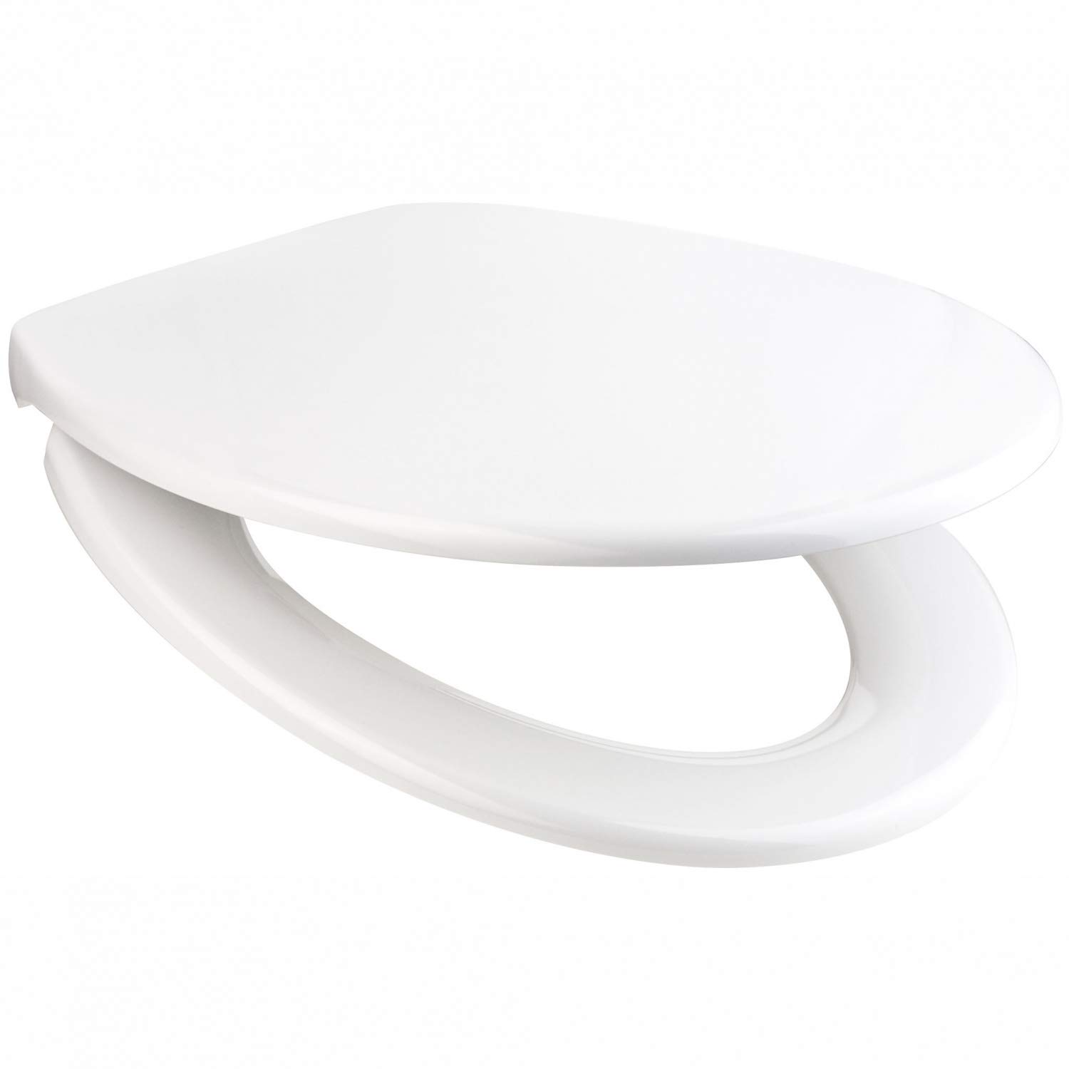 EuroshowersGmbH 805-13 Toilet Seat Made of Duroplast Lux White Antibacterial with Soft-Close Mechanism and Quick-Release Function