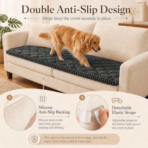 NILIOH 27.6"x59" Non-Slip Quilted Dog Couch Cover $14.99 + Free Shipping w/ Prime or on $35+ + 42% Off Code 4A64PESH Prime - image 6