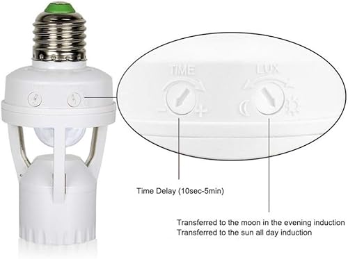 Miniatura 3 de ZXMJYHK 125000 LED Bulb can be dimmed Cold White Light Motion Induction Lamp Head Lighting Control Infrared Lamp Head Accessories E27 Lamp Head