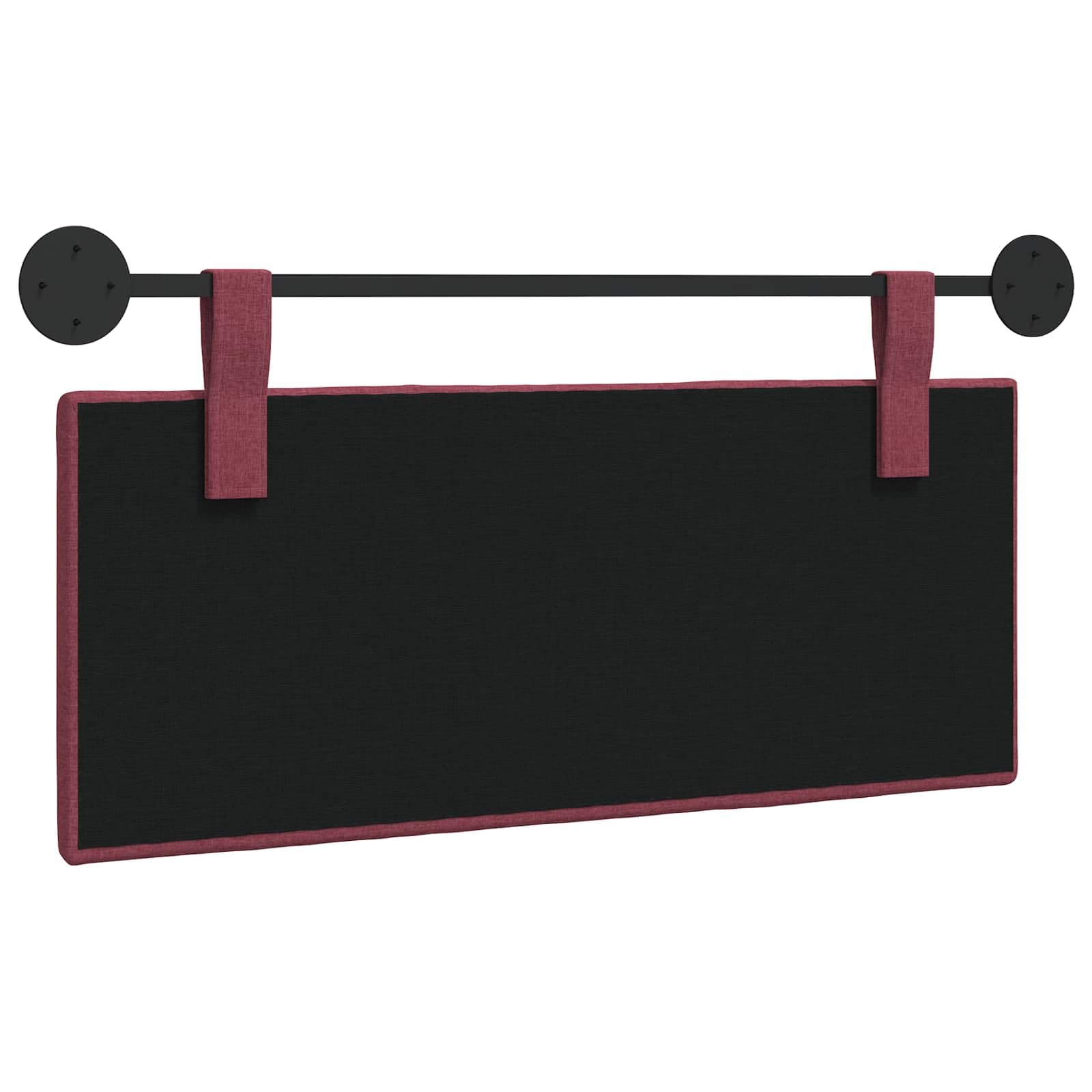 Leasha Tête de Lit Suspendue, Tête de Lit Coussin Murale Bordeaux Tissu 110x55x5 cm