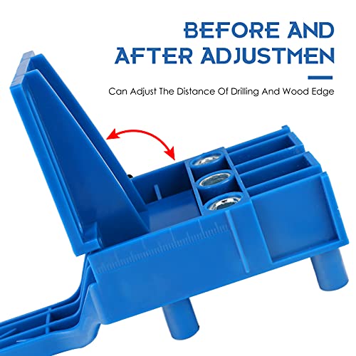 Errum Dowel Jig Kit 41Pcs Wood Dowel Jig Kit, 6/8/10mm Woodworking Drill Guide Set Metal Sleeve Handheld Dowelling Jig Drilling Set Doweling Hole Saw Tools 4 Errum Dowel Jig Kit 41Pcs Wood Dowel Jig Kit, 6/8/10mm Woodworking Drill Guide Set Metal Sleeve Handheld Dowelling Jig Drilling Set Doweling Hole Saw Tools - Image 4