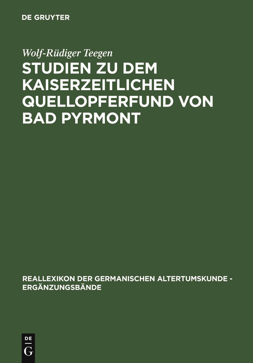 Bad Pyrmont Quellopferfund Ergänzungsbände Reallexikon 20
