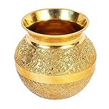 bm metal works Brass Pooja Kalash Lota Pack of 3 Home and Lota 400ML