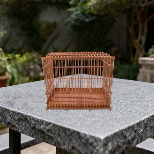 Cage à oiseaux bambou rectangulaire pour perruches et inséparables - 8