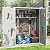UDPATIO 38 Cu.ft Resin Outdoor Storage Shed, 4.3 ft x 5.6 ft Vertical Storage Shed Waterproof Resin Cabinet for Garden, Backyard, Lawn, Grey