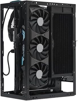 SSUPD Meshroom S V2 Mini-ITX Gaming PC Case (SFF), Full Mesh No Riser Cable, Compatible ATX MB/RX9070/5090/280mm AIO, USB Type-C (Black Variant B)