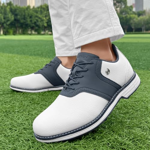 Image of Golf Shoes Men Spikes Classic Golf Footwears Male Walking Sneakers for Golfers Size 7-14