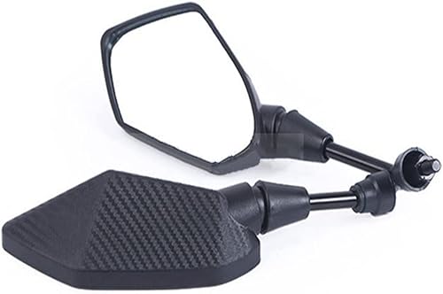 Espejos laterales para espejo convexo, 0.315 in, 0.394 in, fibra de carbono, 2 unids par de espejos retrovisores de motocicleta Scooter E Bike